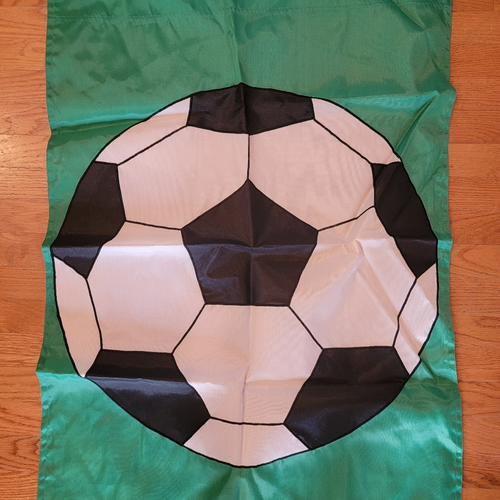 NWT Soccer Decorative Flag 28" x 40"